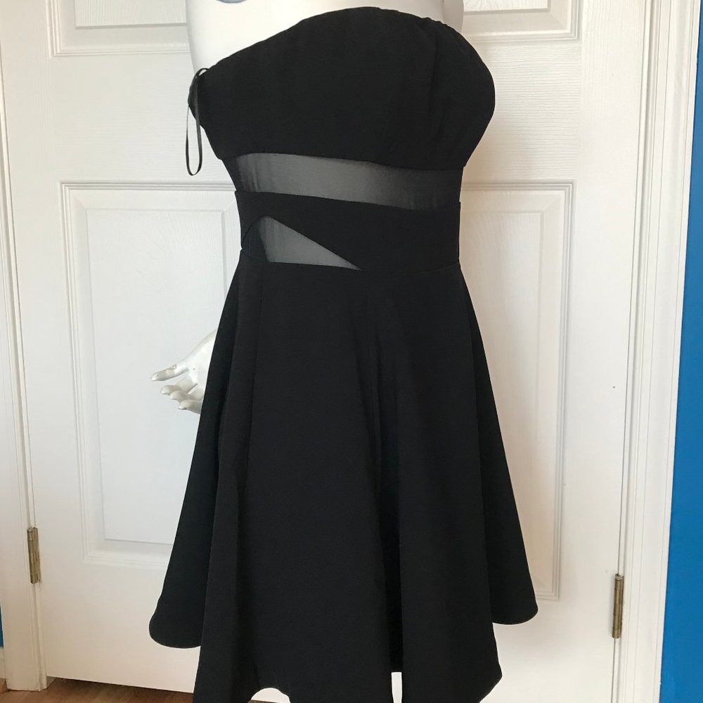 Y2K Express strapless skater dress with cutouts, NWT